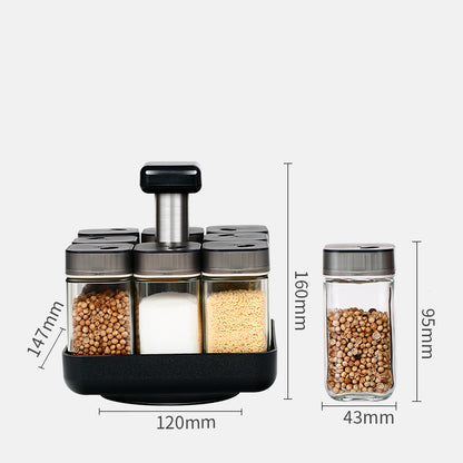 European Style Rotating Glass Seasoning Bottle