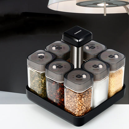 European Style Rotating Glass Seasoning Bottle