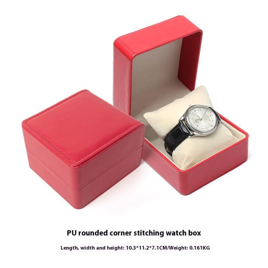 Luxury Leather Watch Band Box Custom logo Premium Pu Leather Watch Box